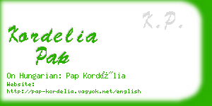 kordelia pap business card